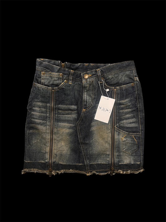 Washed Denim Skirt #10882