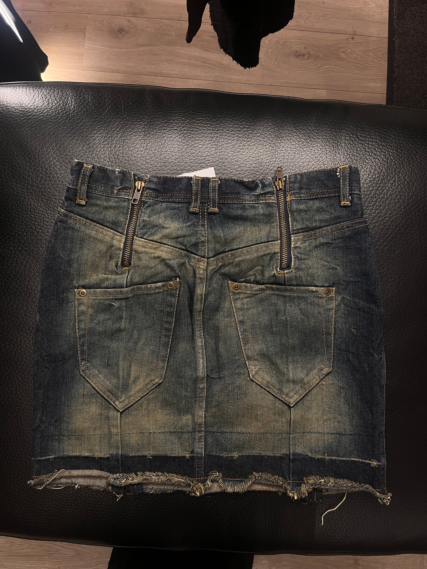 Washed Denim Skirt #10882