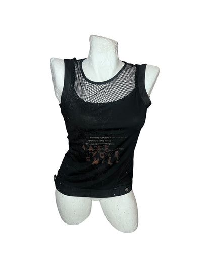 Y2K Graphic Tank - «Make you smile» #9208
