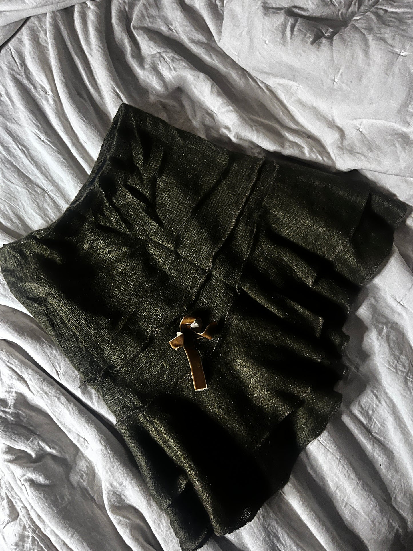 Boosley Italian Y2K Mohair Wrap Mini Skirt #11084