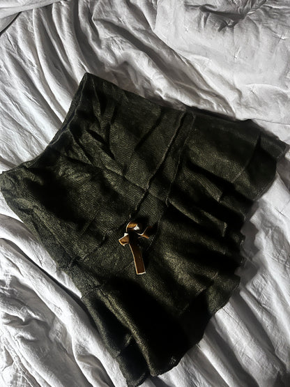 Boosley Italian Y2K Mohair Wrap Mini Skirt #11084