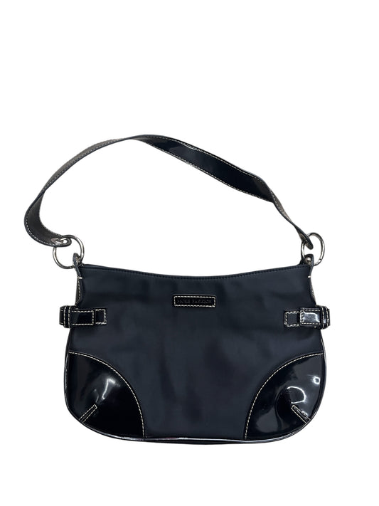 Y2K Black Shoulder Bag with Glossy Panels #11305