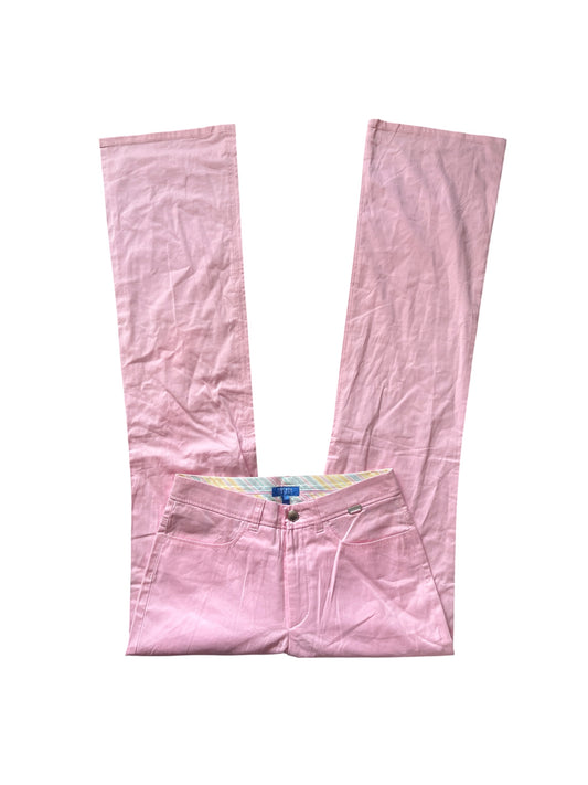 Escada Pastel Pink Low- Waist Trousers #12624
