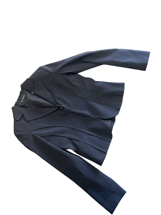 Black Tailored Blazer with Hidden Closure #12439