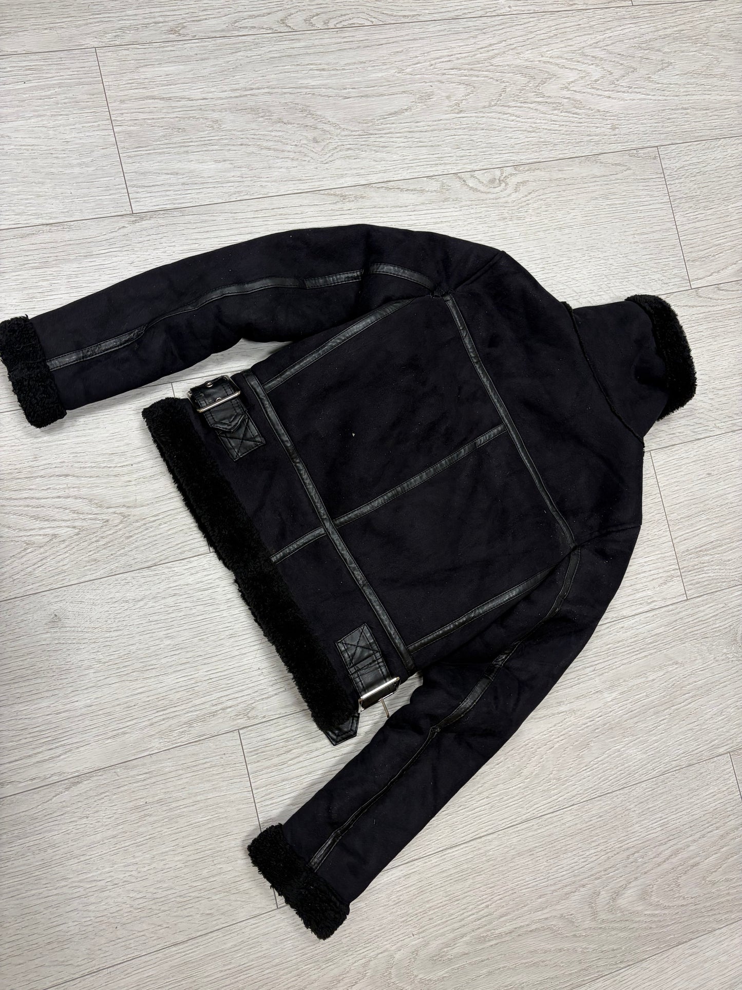 Faux Shearling Aviator Jacket #13323