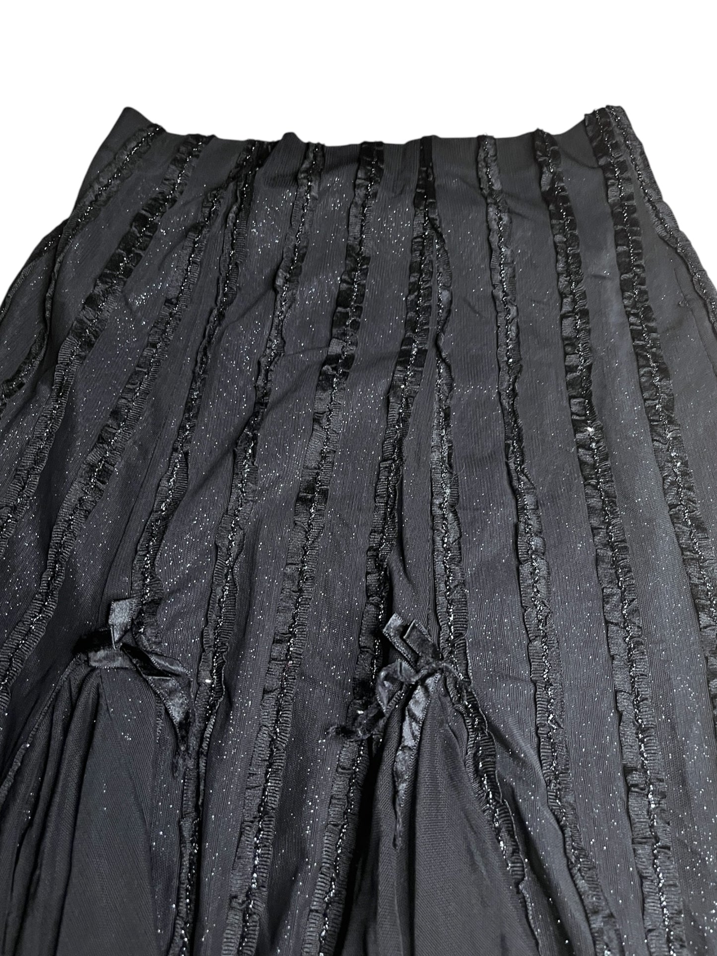 Black Glitter Girly Skirt #7268