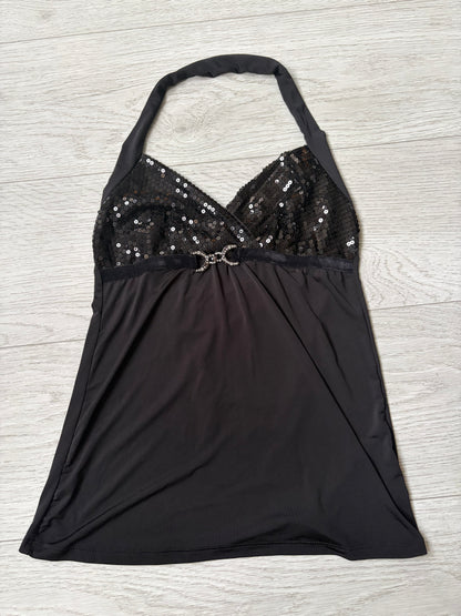 Vintage Amore Amaro Sequin Halter Top #13225
