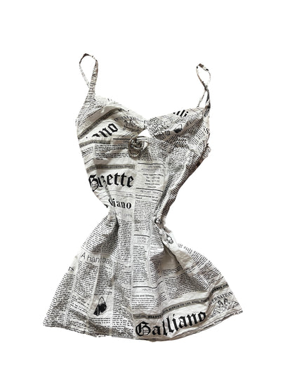 John Galliano newspaper dress #12607