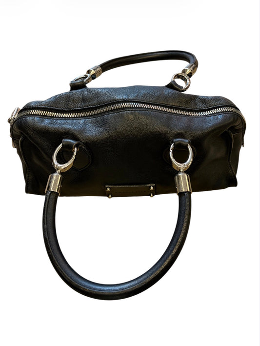 Coccinelle Black Leather Bowler Bag #13630