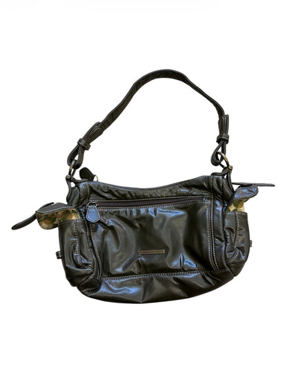 Benetton Olive Green Multi-Pocket Shoulder Bag #13625