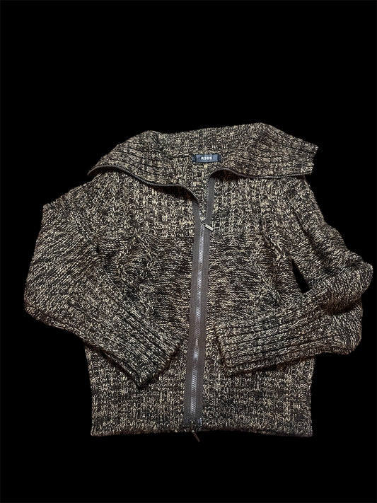 Chunky zip-up knit #11283