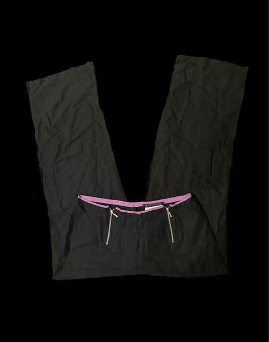 Richmond Black Trousers with Pink Trim #13605