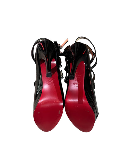 Christian Louboutin “Hyper Prive 120” Patent Platform Heels – Black – Size 39 #11714