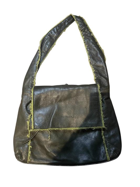 Green Hills Distressed Leather Shoulder Bag #11835
