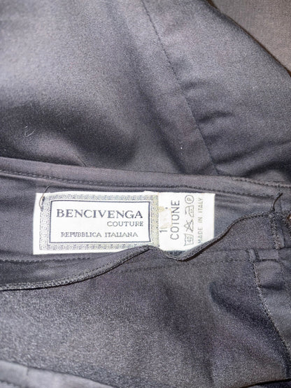 Bencivenga Black Lace-Up Flared Trousers with Zip Details #13575