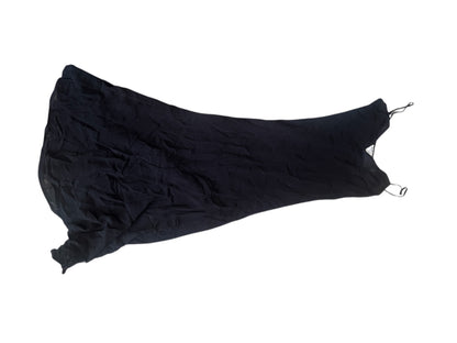 Blumarine Sheer Viscose Dress — Draped Adjustable Black #12194