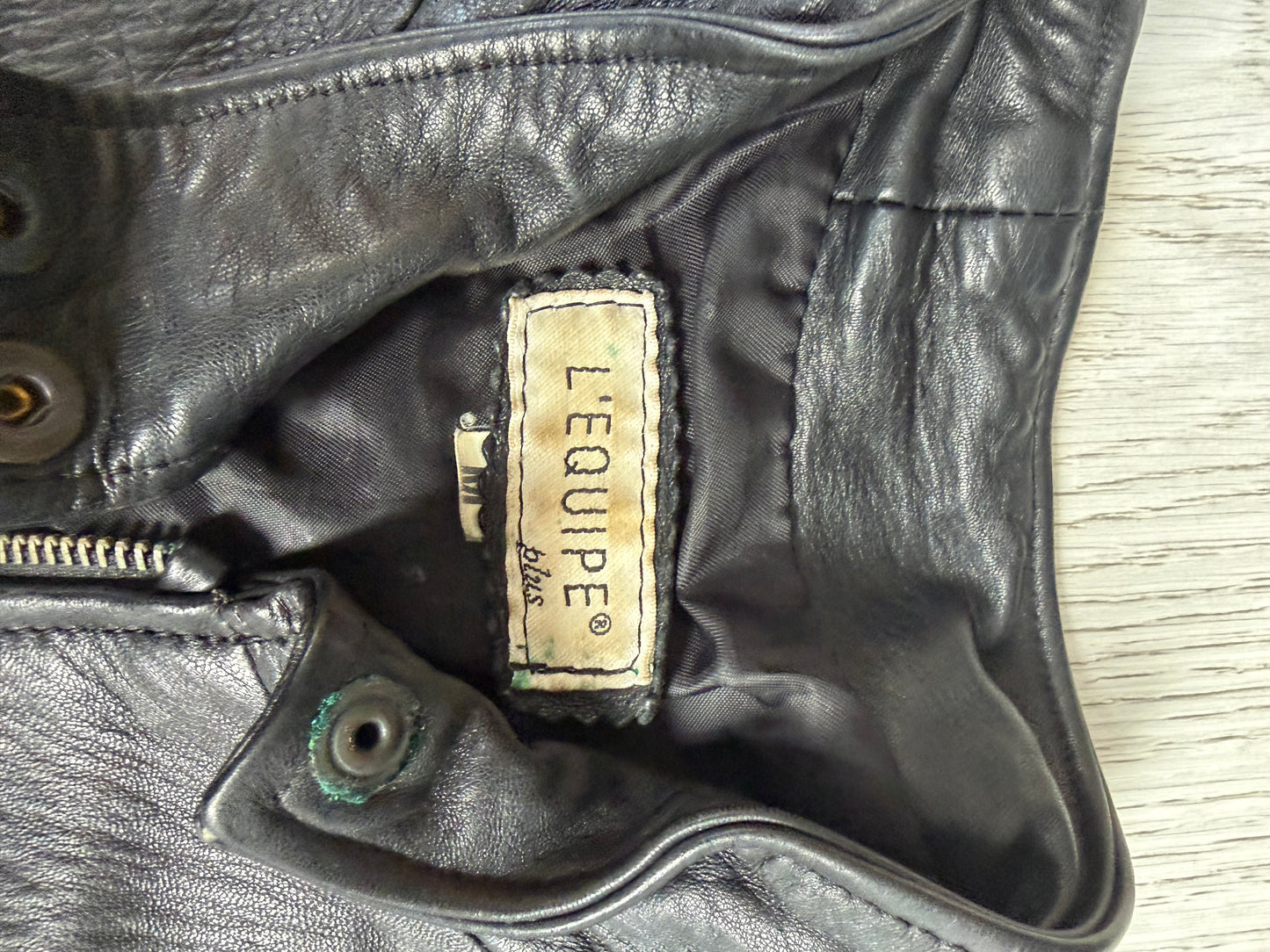 L’Equipe Plus Leather Biker Jacket #13171