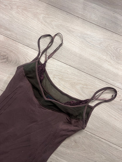 Brown slip dress from ZOE Milano, early 2000s #11321