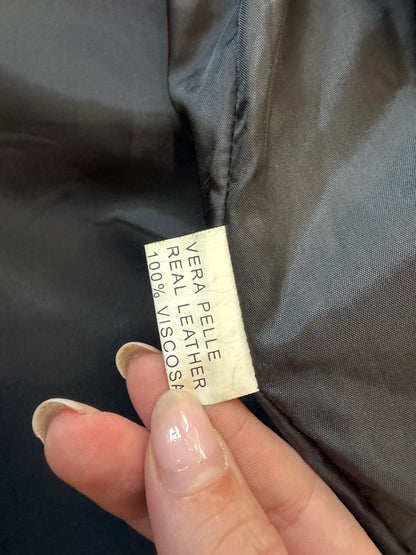 Vintage Les Boulevards Leather Blazer #12379