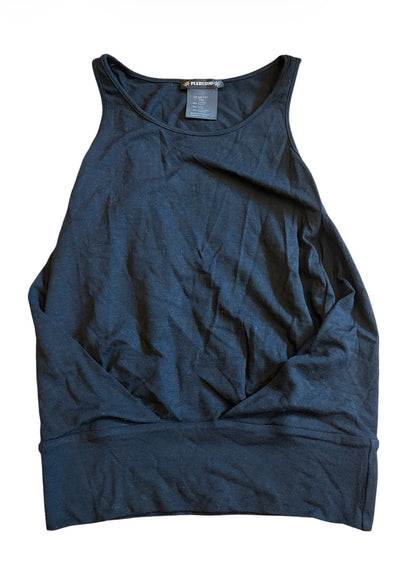 Plein Sud Viscose Wool Blend Draped Tank #13379