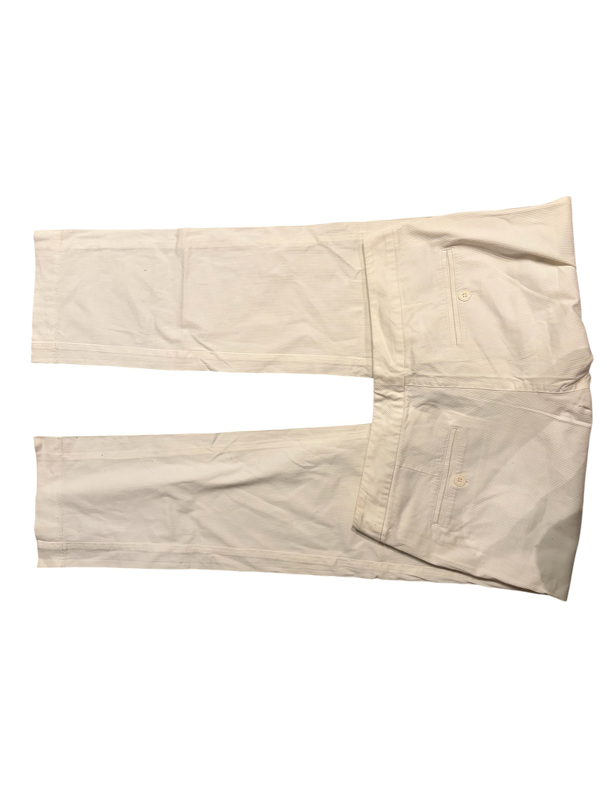 MAX&Co. Cream Low-Rise Pinstripe Trousers #13571