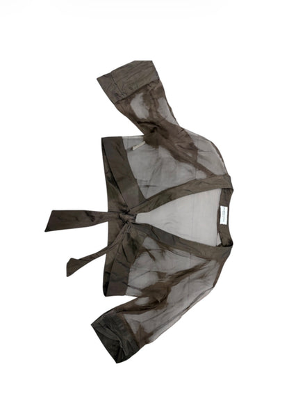 Valeria Mazza Sheer Wrap Blouse #13311