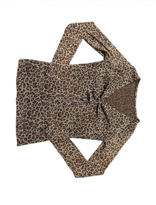 Leopard Mesh Top #13756