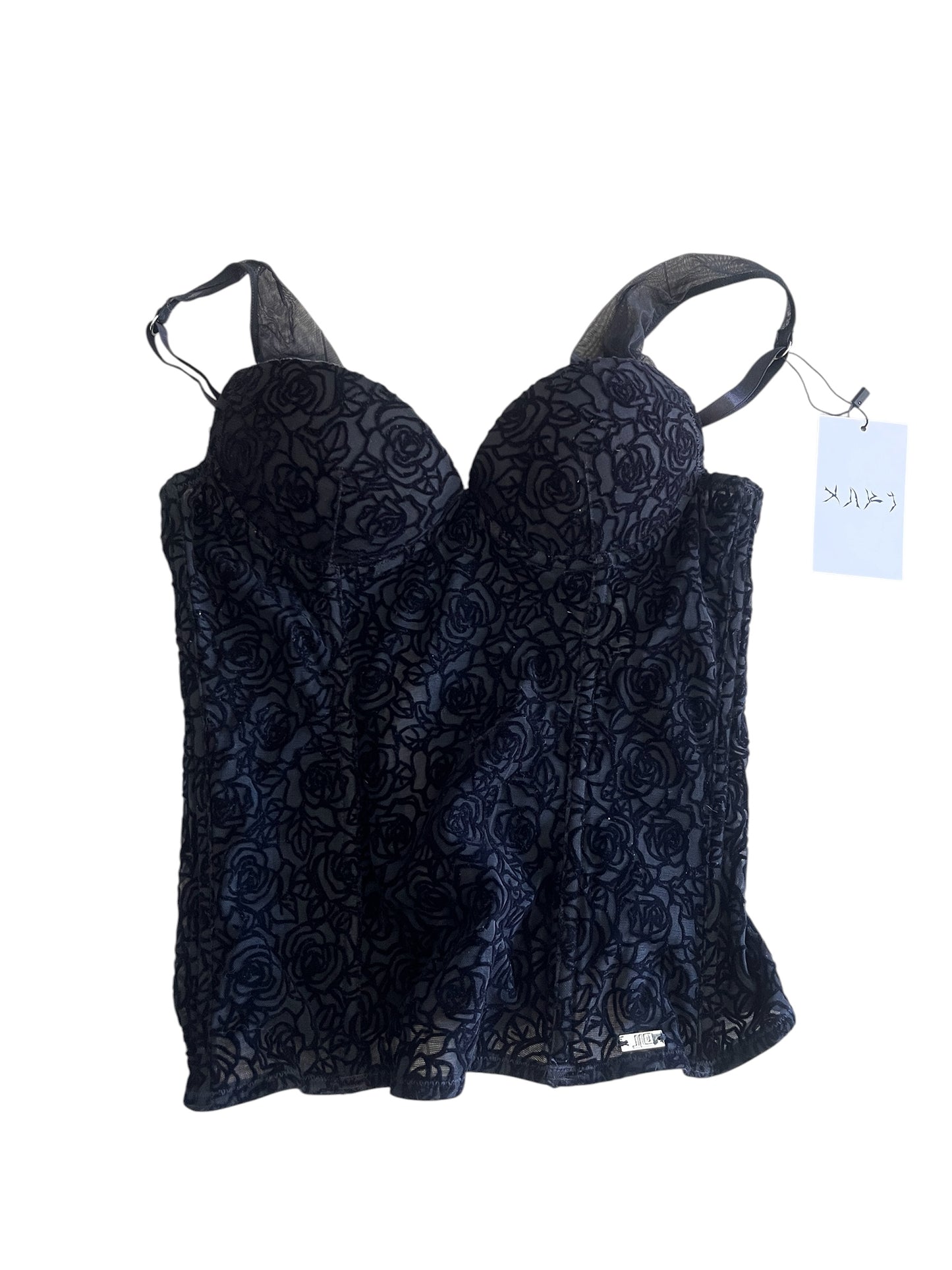 Black Lace Corset Top #12422