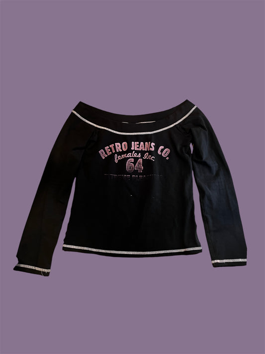 Sporty Off Shoulder Longsleeve #5812