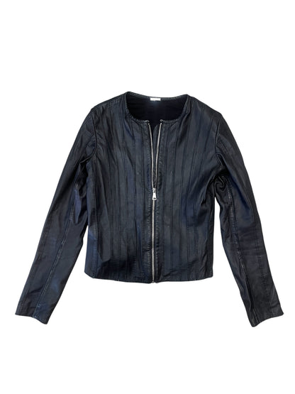 Mabrun Cropped Leather Jacket #11851