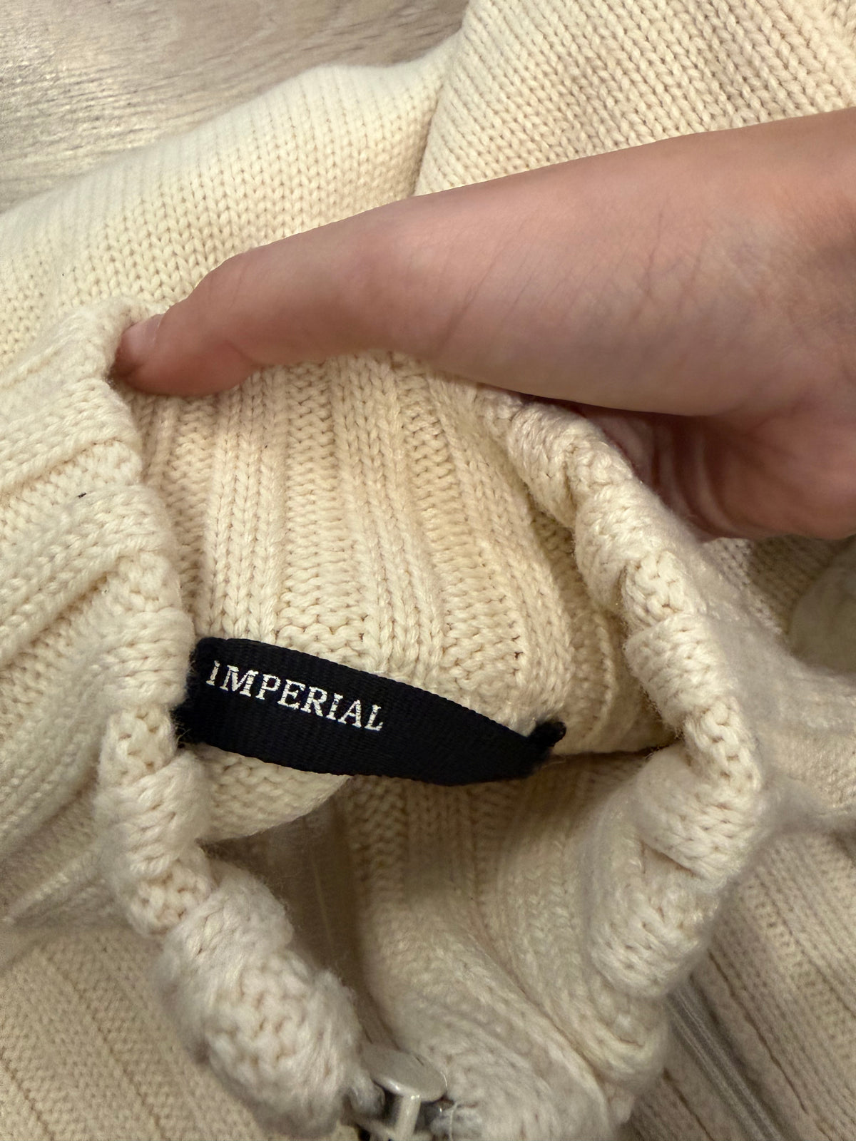 Imperial Wool Faux Fur Zip Cardigan #13315