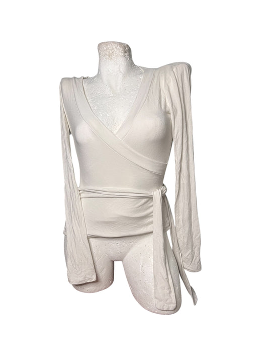 Cotton Wrap Top with Waist Tie #11965