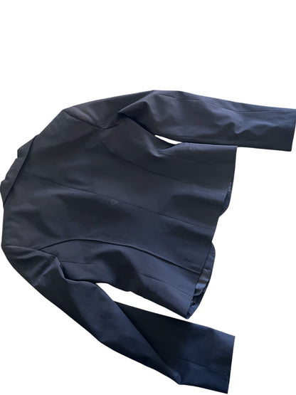 Black Tailored Blazer with Hidden Closure #12439