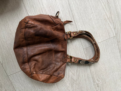 Studded Leather Bowling Bag #13181