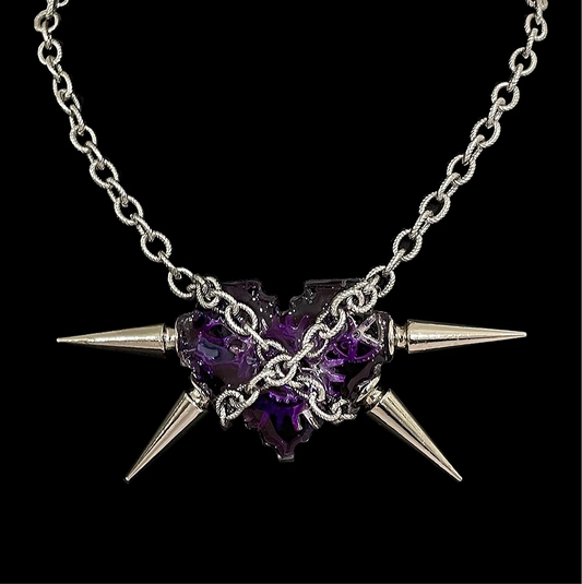 Violet Thorn heart necklace 666999