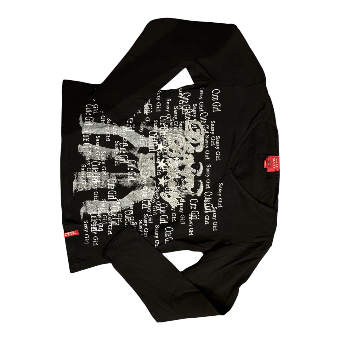 Miss Sixty Black Graphic Long Sleeve Top #13584