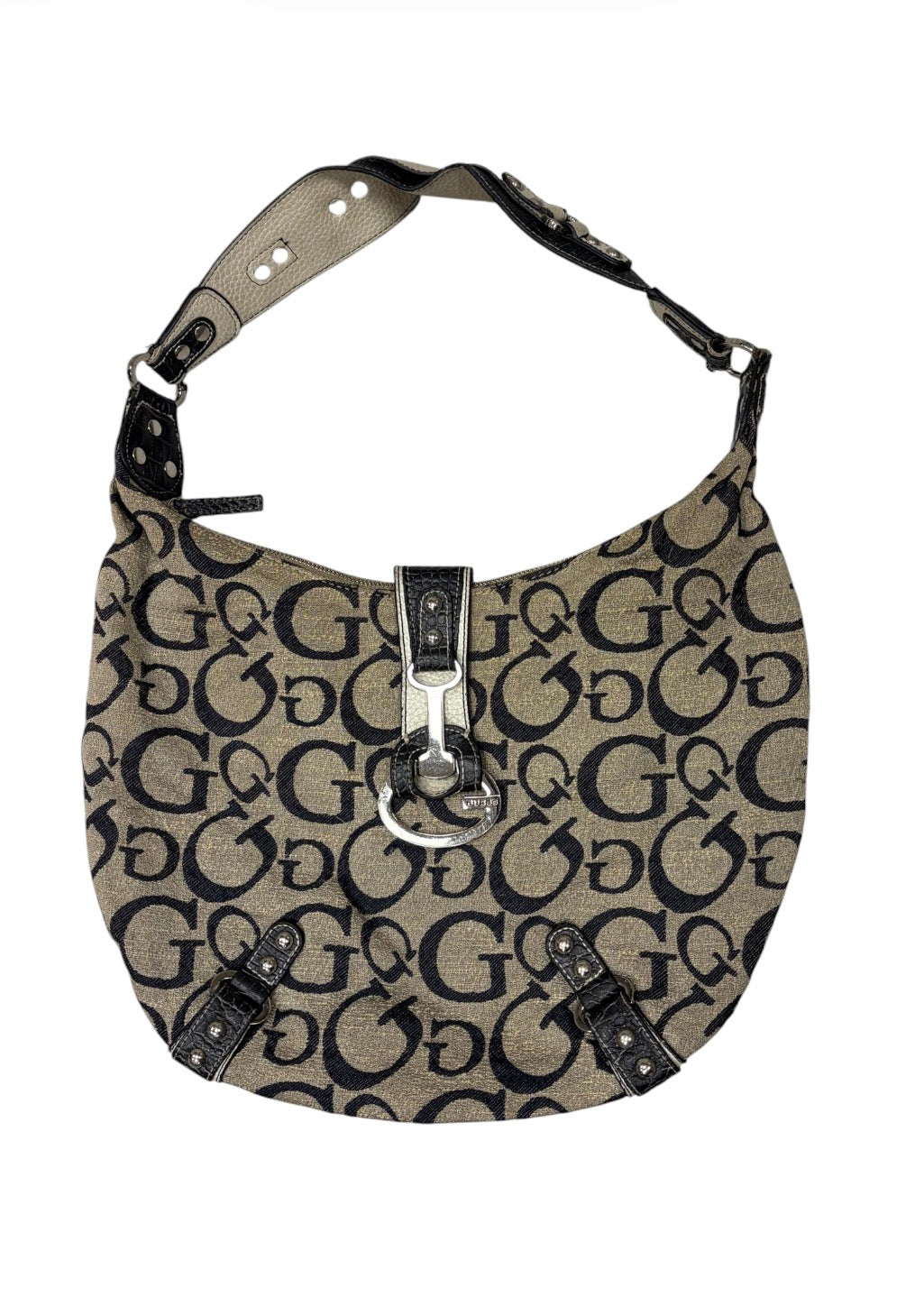 Vintage Guess Monogram Hobo Bag #13337