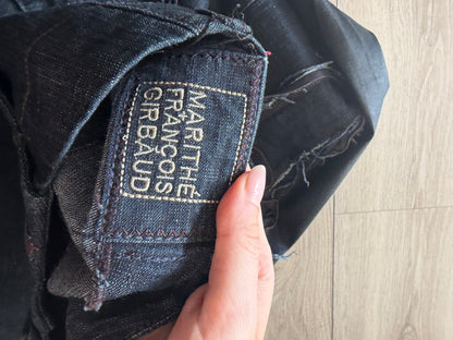 2000s Marithé + François Girbaud Distressed Denim Maxi Skirt #13132