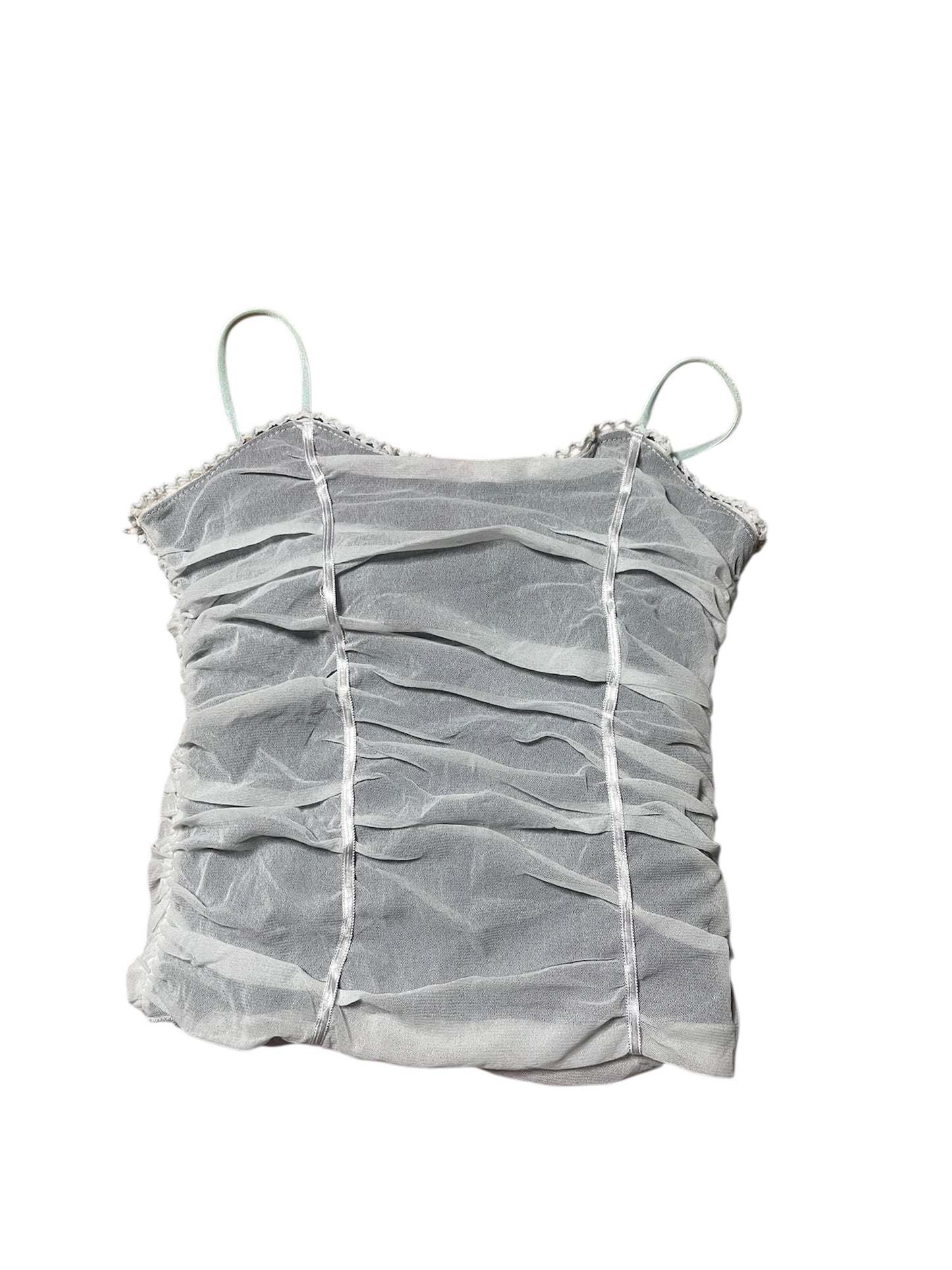 Sheer Ruched Mesh Camisole #12040