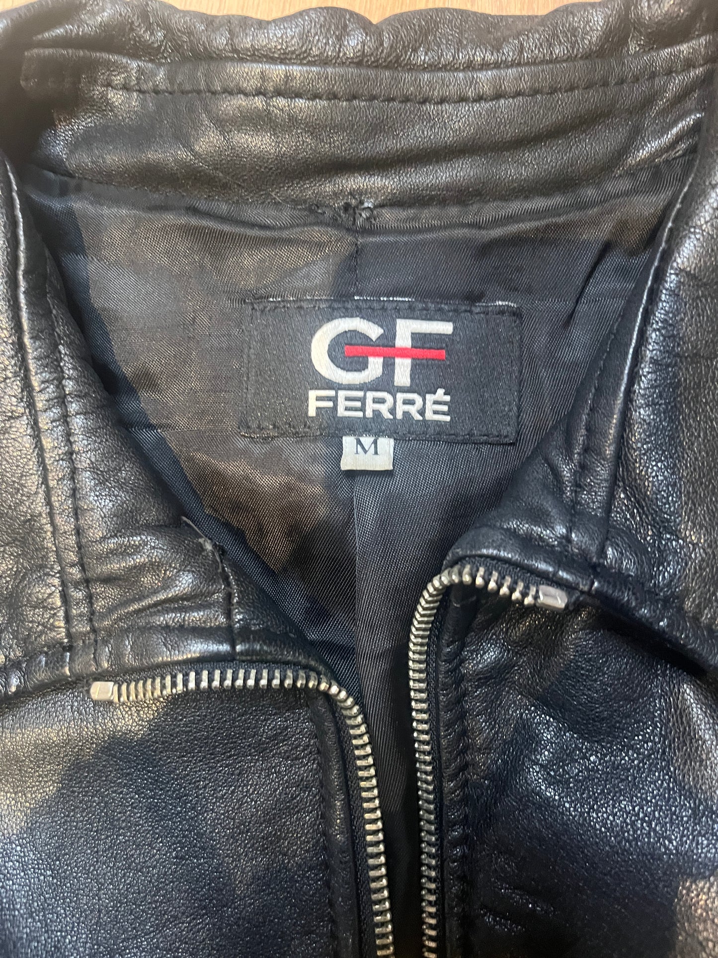 GF Ferré Cropped Leather Jacket #11834