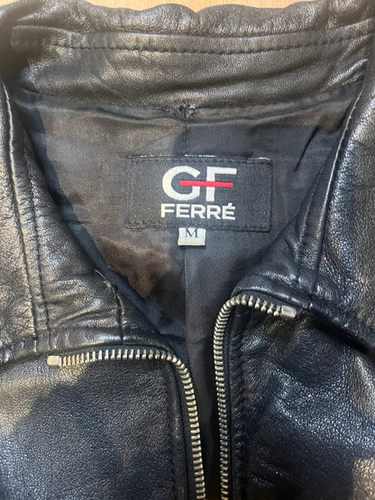 GF Ferré Cropped Leather Jacket #11834