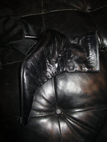 Leather Pointy Anckle Boots #7648