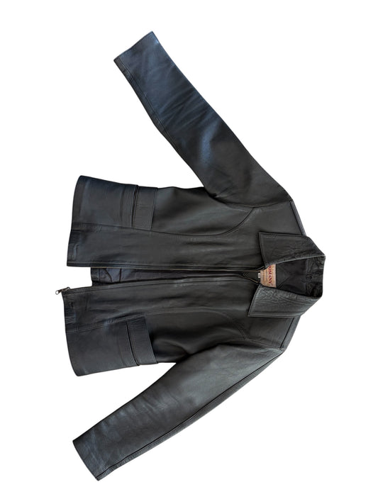 Vintage Jomany Longline Leather Jacket #12797