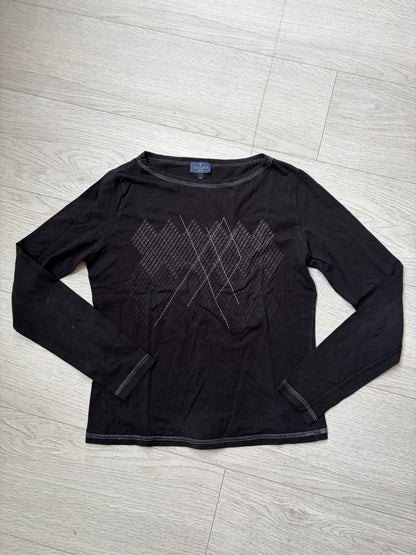 Trussardi Jeans Y2K Argyle Logo Top #13215