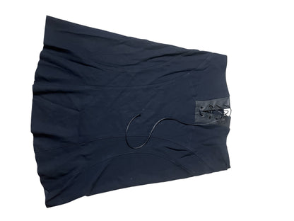 Pinko Black Asymmetric Skirt with Lace-Up Detail #11600