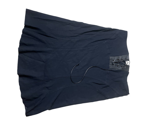 Pinko Black Asymmetric Skirt with Lace-Up Detail #11600