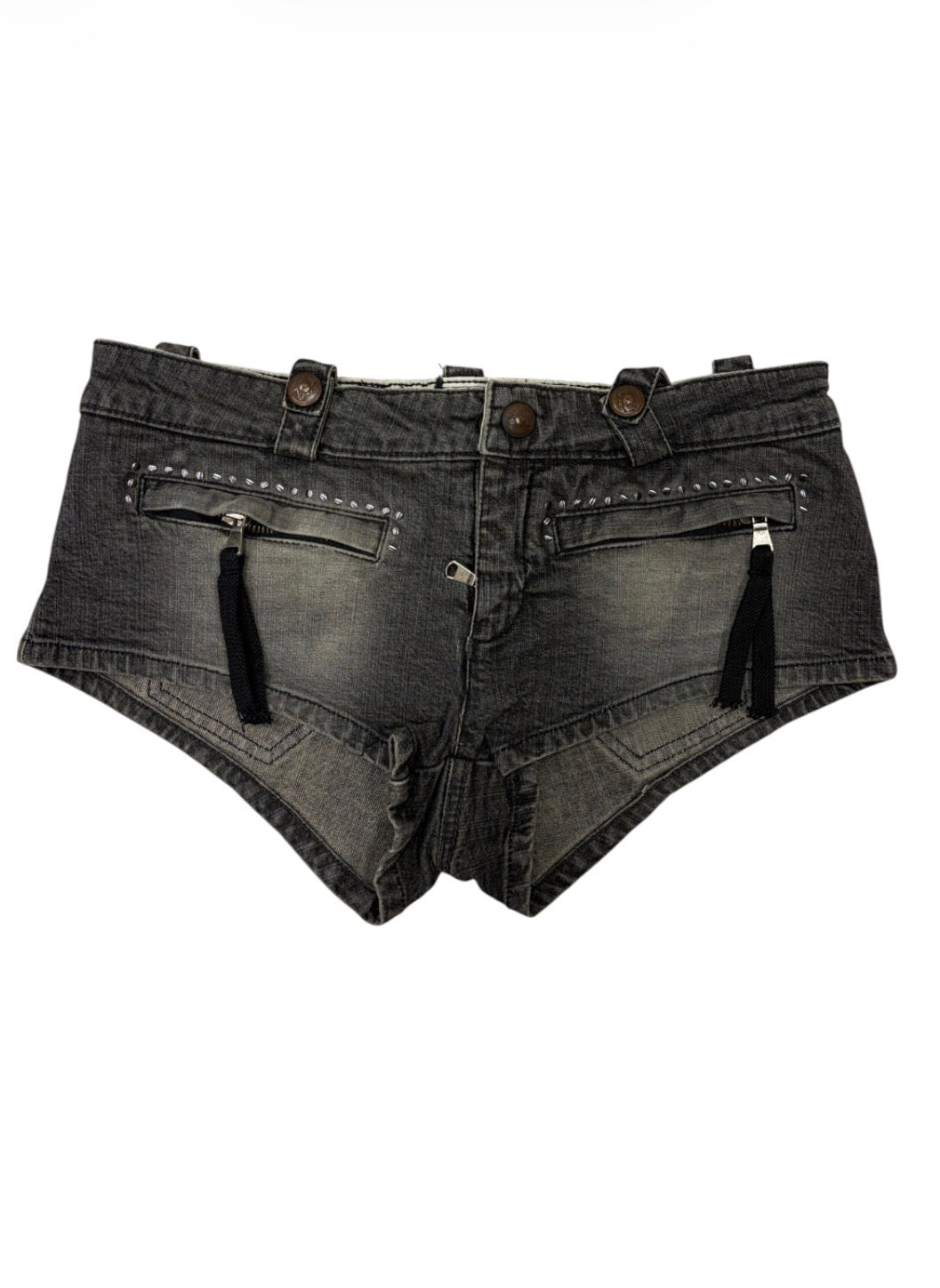 Parasuco Cult Studded Denim Micro Shorts #13336