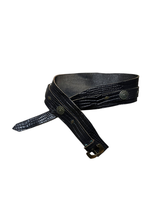 Embossed Croc Leather Belt #11999