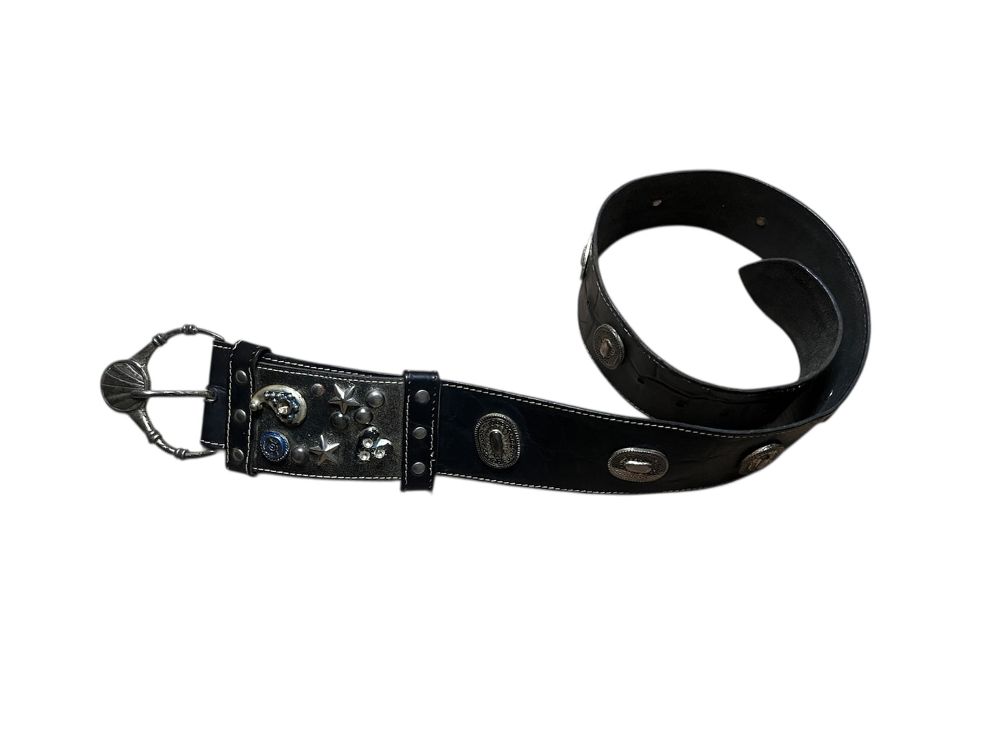 Western Embellished Leather Belt #11998
