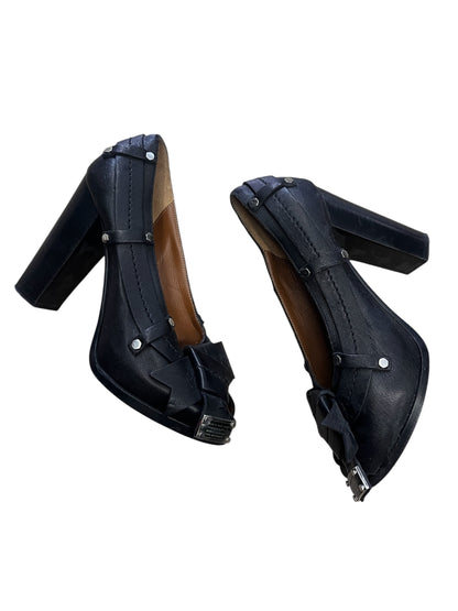 Marc by Marc Jacobs Studded Leather Peep Toe Heels #12733